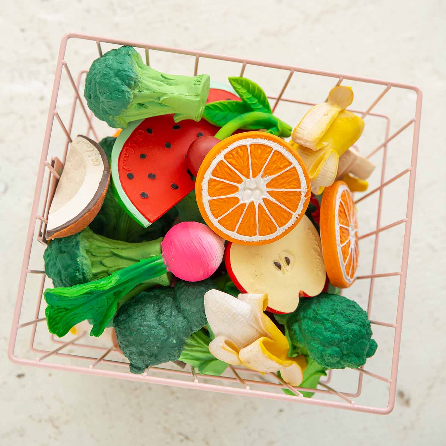 Clementino the Orange von Oli Carol Cotton Ballon Beißspielzeug Spielzeug Badespielzeug