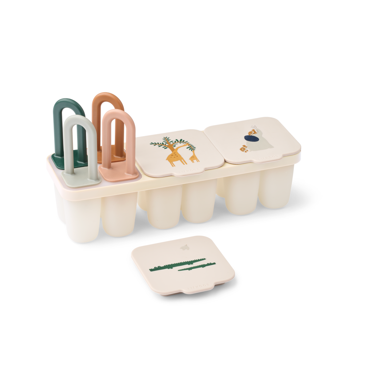 Food Ice Pop Tray Kaimen Form Cotton Ballon LIEWOOD Silikon Beikost Behälter Eis Kinder Essen Sommer