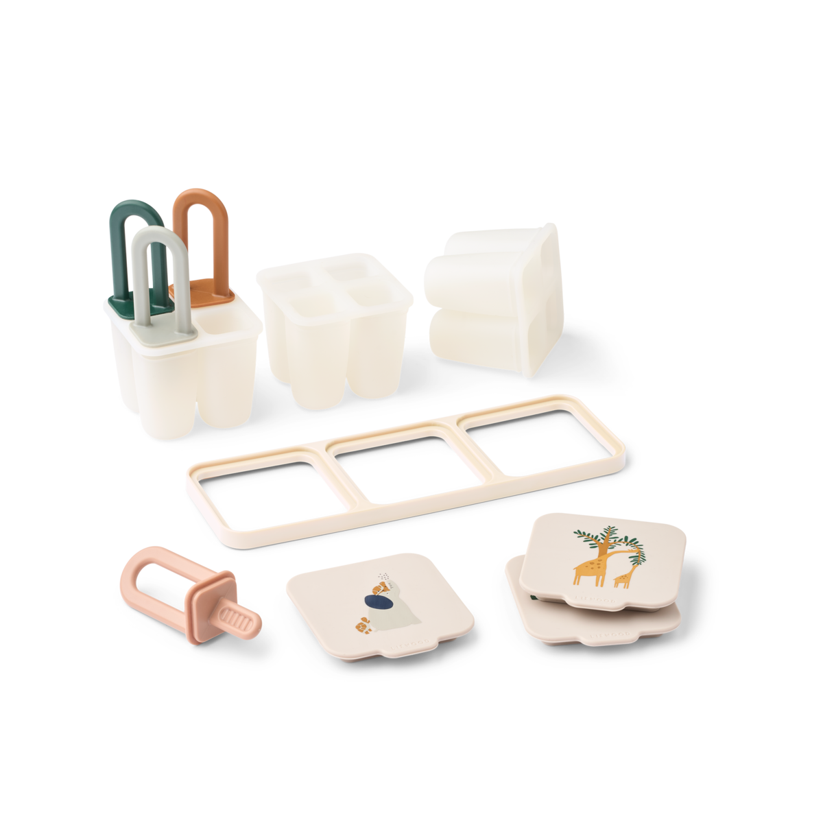 Food Ice Pop Tray Kaimen Form Cotton Ballon LIEWOOD Silikon Beikost Behälter Eis Kinder Essen Sommer