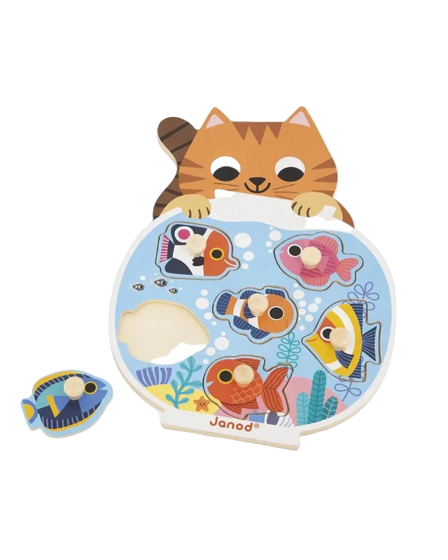 Holzsteckpuzzles Das Aquarium von Janod Puzzle Cotton Ballon