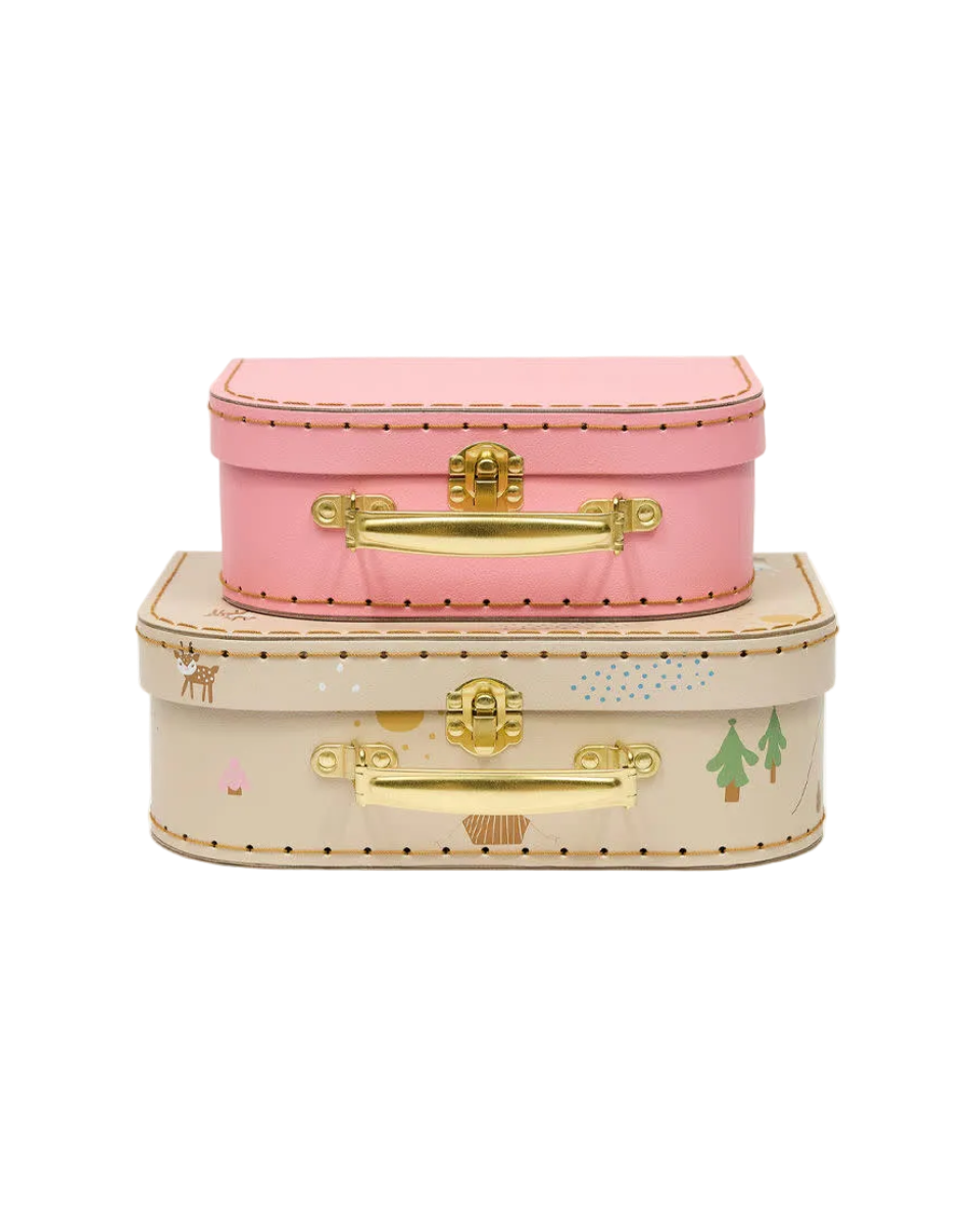 Kofferset Koffer rosa beige OYOY friends in the forest cotton ballon balloon