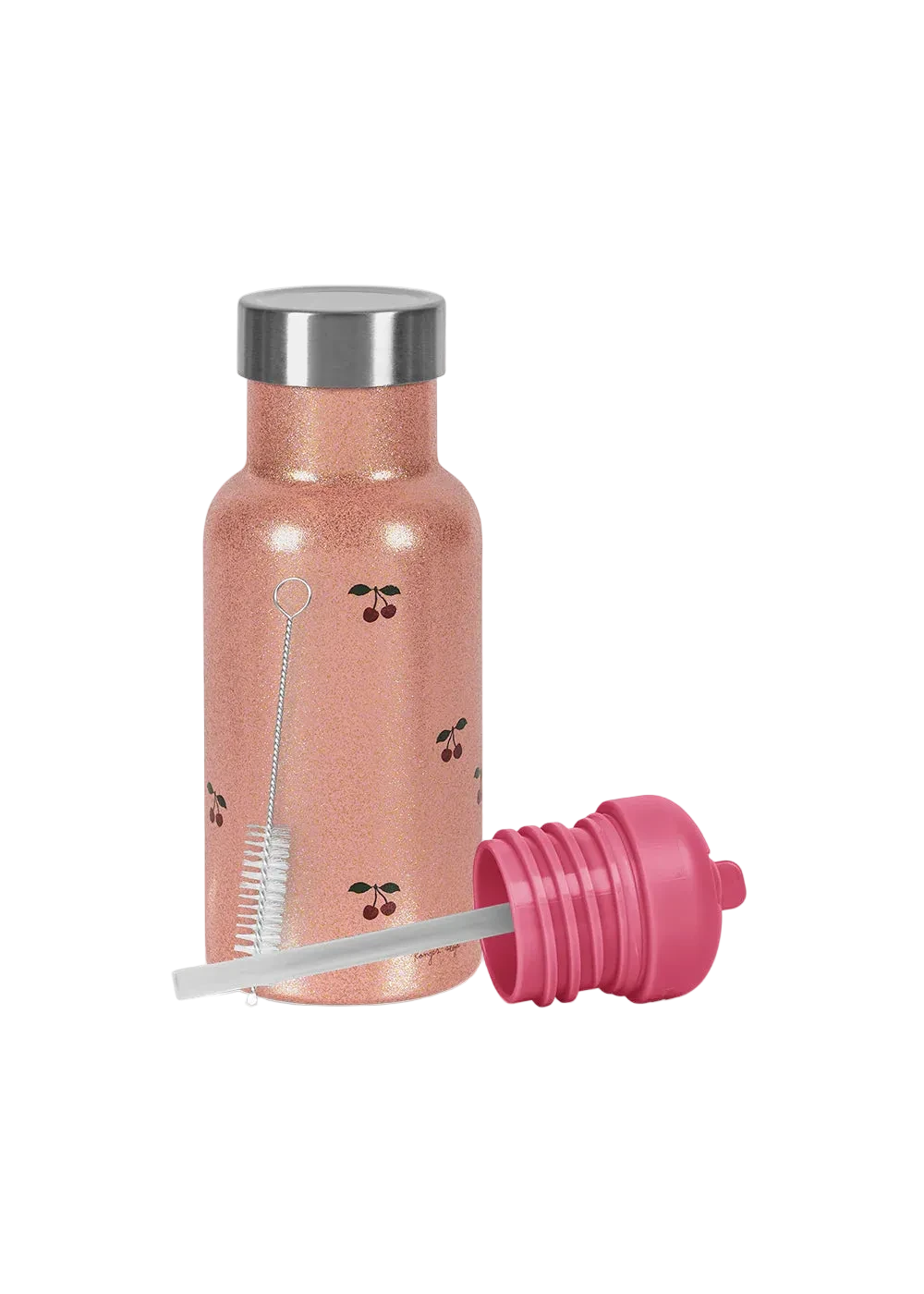 Konges Sløjd Glitzer-Thermoflasche Cotton Ballon Trinkflasche Set