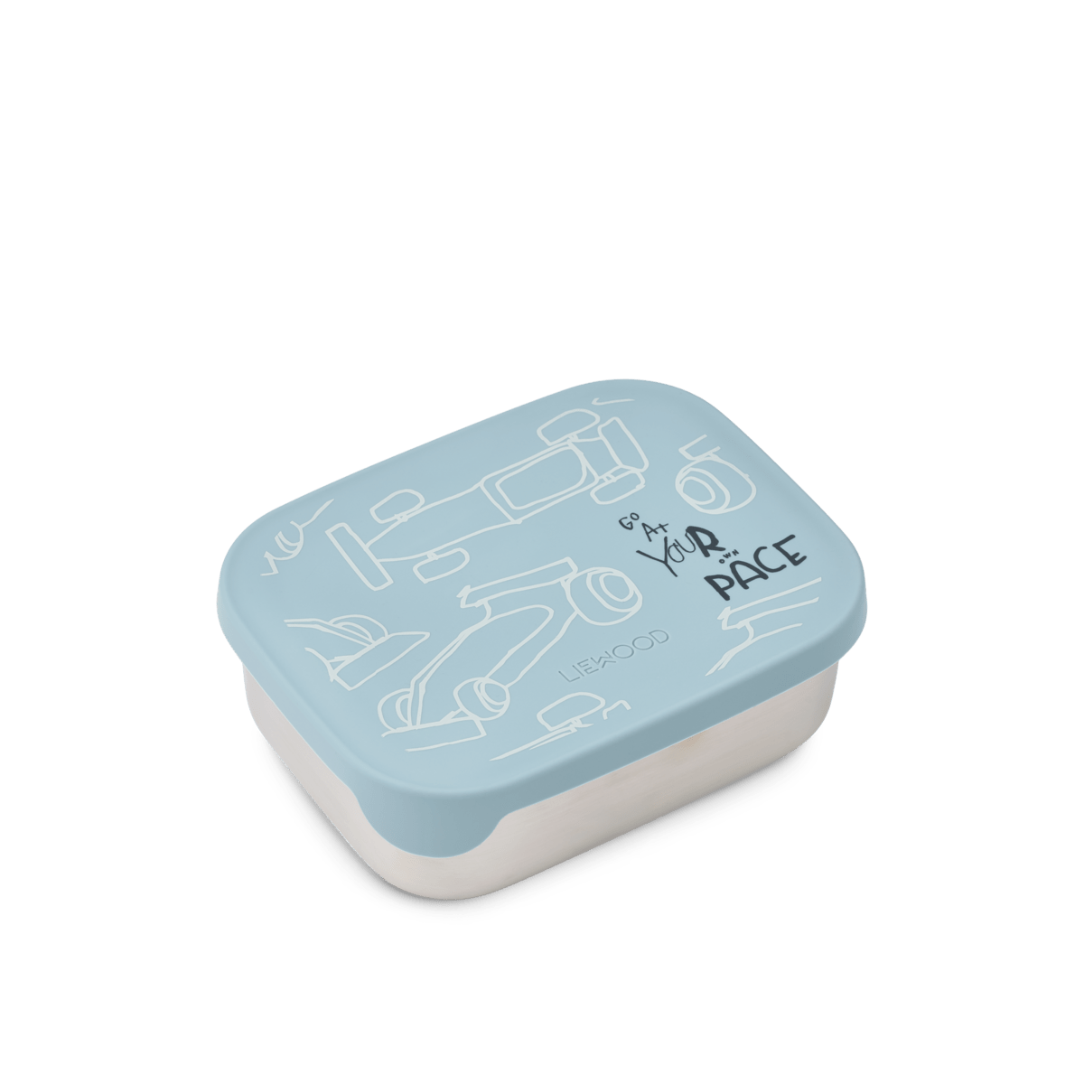 Brotdose aus Metall Arthur - Brotdose aus Metall Arthur - Cotton Ballon | Family Concept Store - race cars / beach blue - Lunchbox