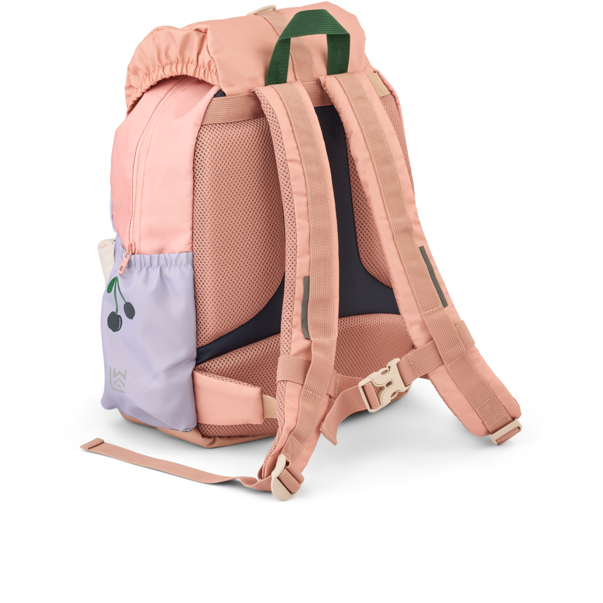 LIEWOOD Johnny Schulrucksack Mood Multi Mix – Rückansicht mit Schultergurten