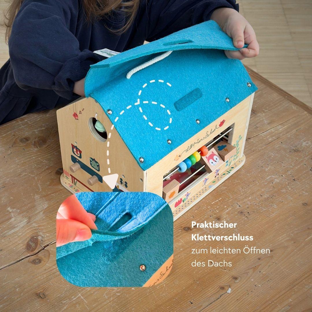 Montessori inspiriertes Lern-Set: Schule + Kalender Lilliputiens Premium Lernspielzeug Kinder Geschenk Geburtstagsgeschenk