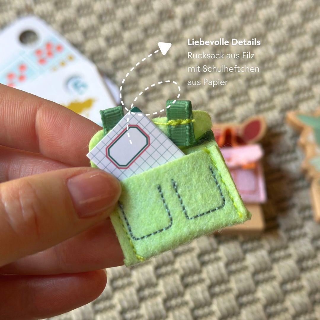 Montessori inspiriertes Lern-Set: Schule + Kalender Lilliputiens Premium Lernspielzeug Kinder Geschenk Geburtstagsgeschenk