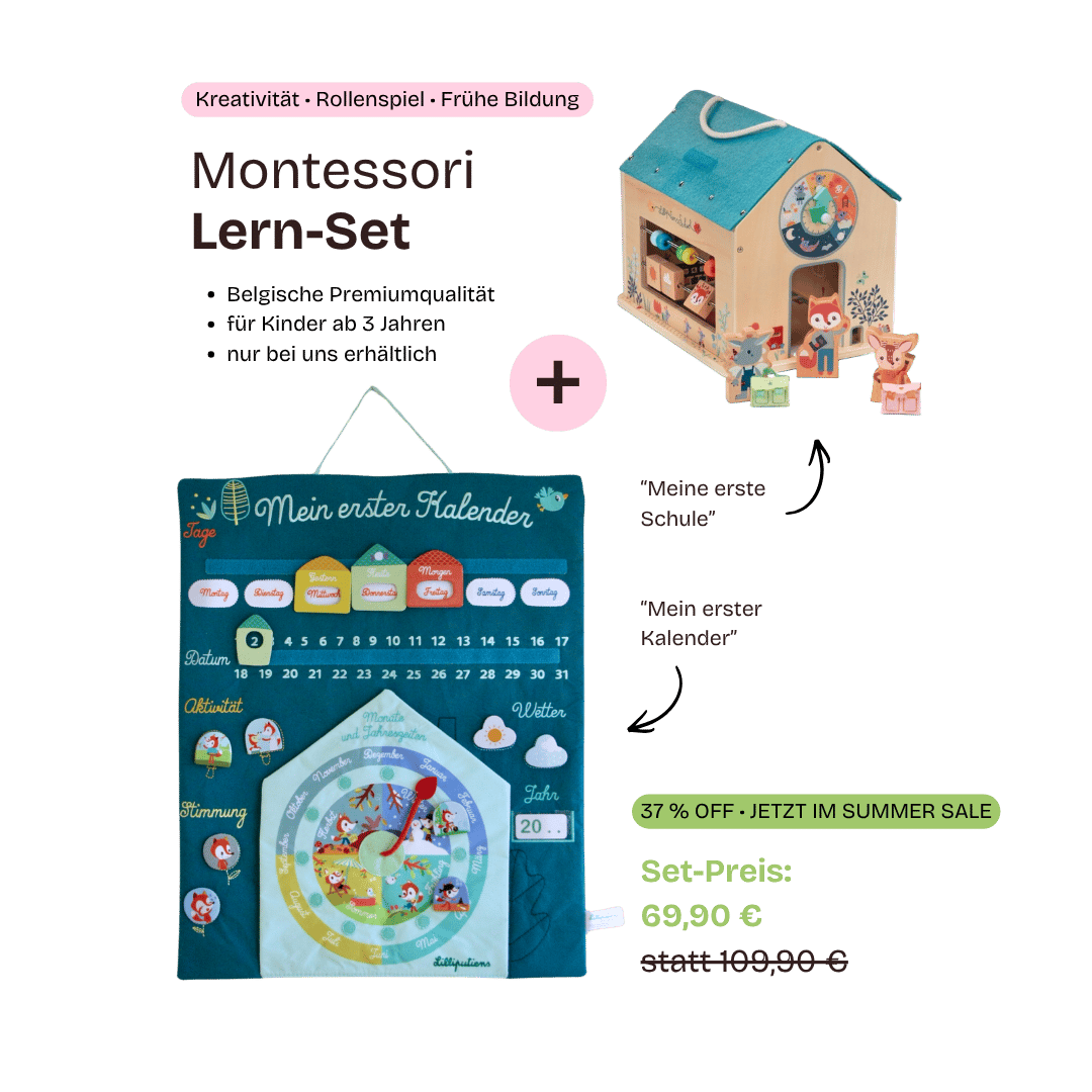 Lern-Set: Montessori-inspirierte Schule + Kalender