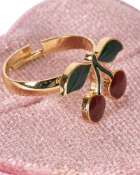 Love Ring Cherry Cotton Ballon Konges Sløjd Schenken Mädchen Geschenk Rosa Kirsche Schmuck Kette Ring Design