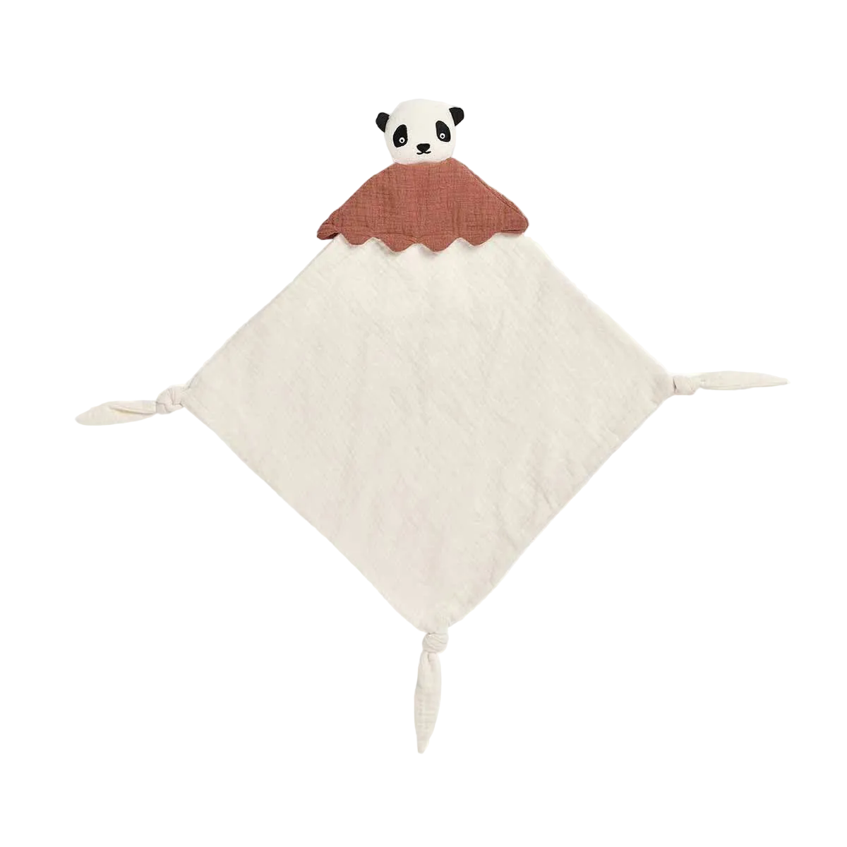 OYOY Lun Lun Panda Schmusetuch - offwhite cotton ballon baby tuch 
