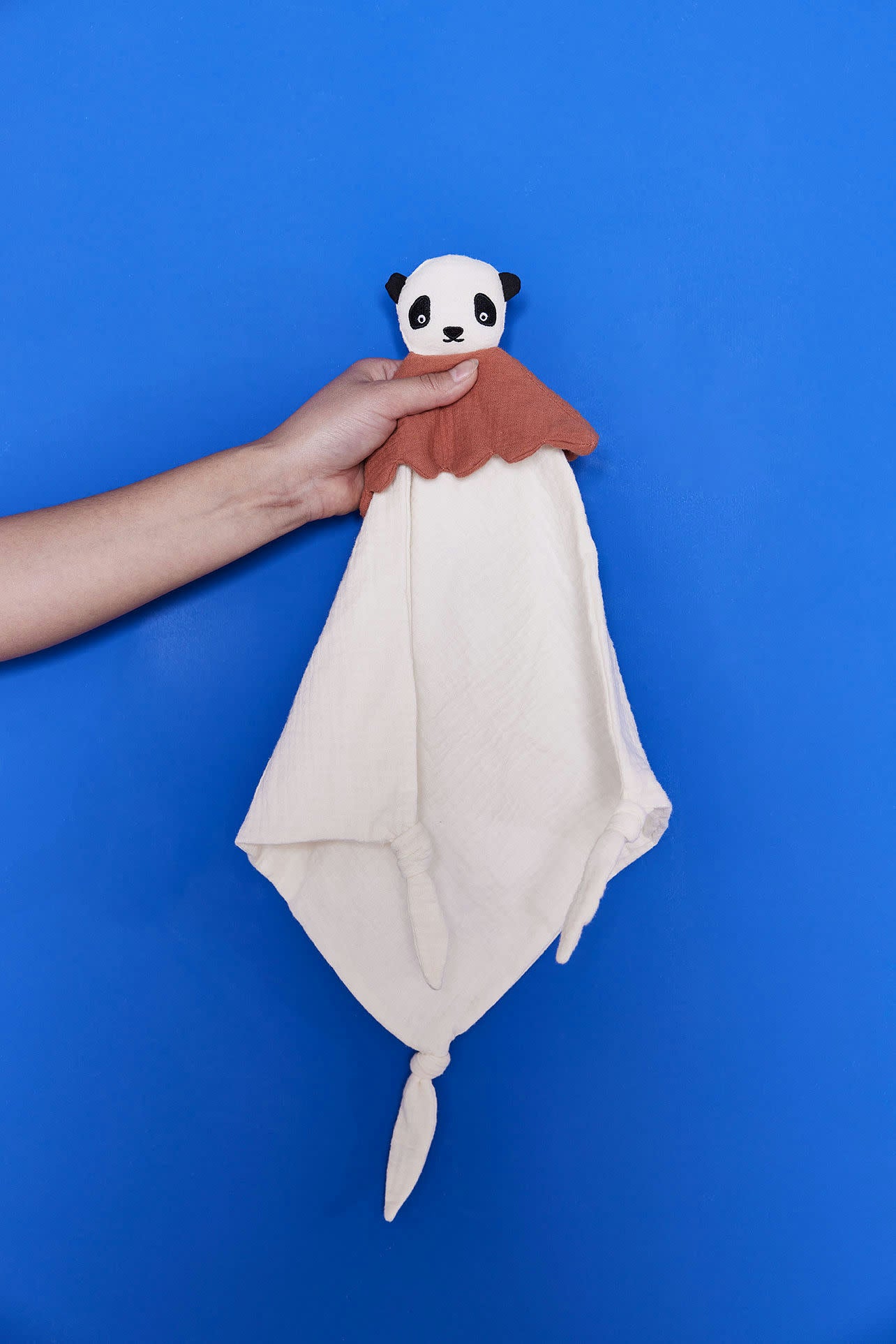 OYOY Lun Lun Panda Schmusetuch - offwhite cotton ballon baby tuch 