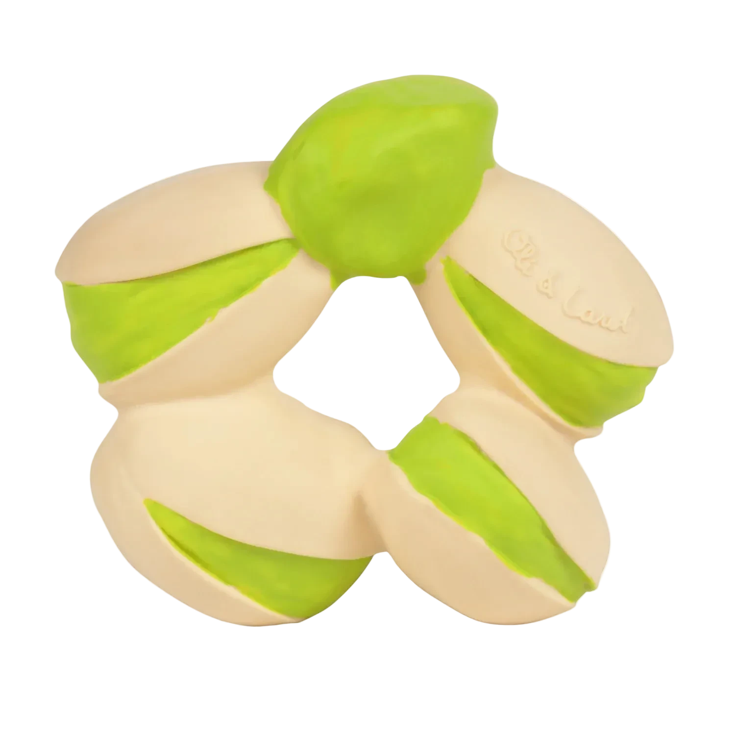 Patricio the Pistachio Oli Carol Cotton Ballon Pistazie Beißring Spielzeug Beißspielzeug Gummifrucht Baby