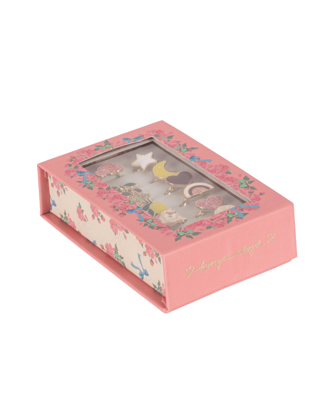 Ringset Kinder verstellbar Schmuck Kind Mädchen Geschenk Konges slojd cotton ballon glitzer schön