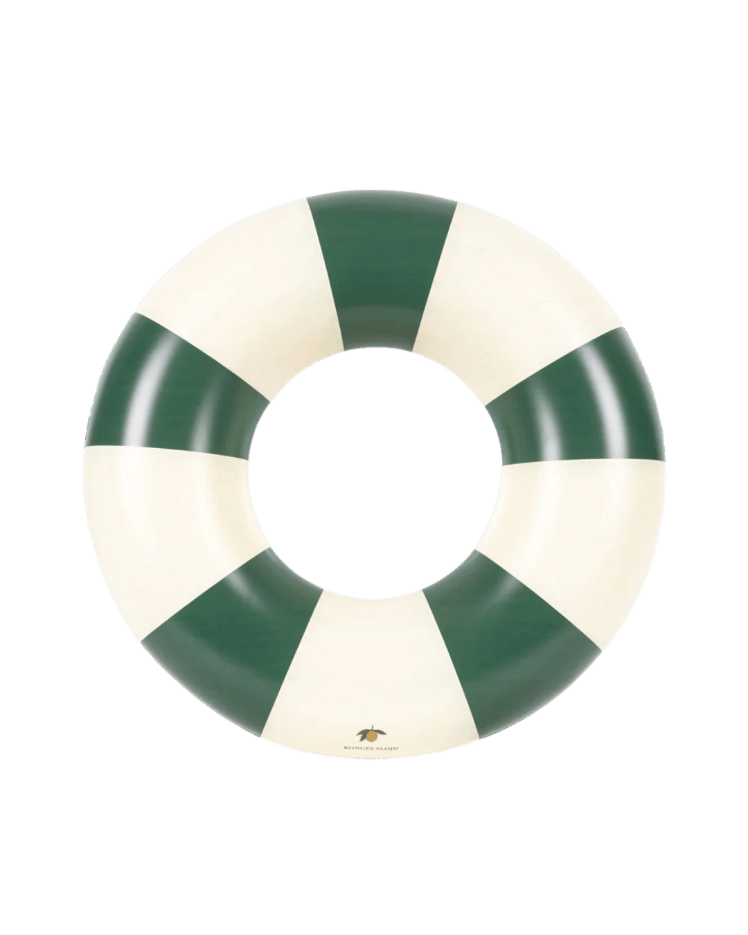 Schwimmring grün beige gestreift von Konges Slojd für Kinder 3 - 6 Jahre mit grünen Streifen - Schwimmring Junior Green Stripe - Cotton Ballon | Family Concept Store - 