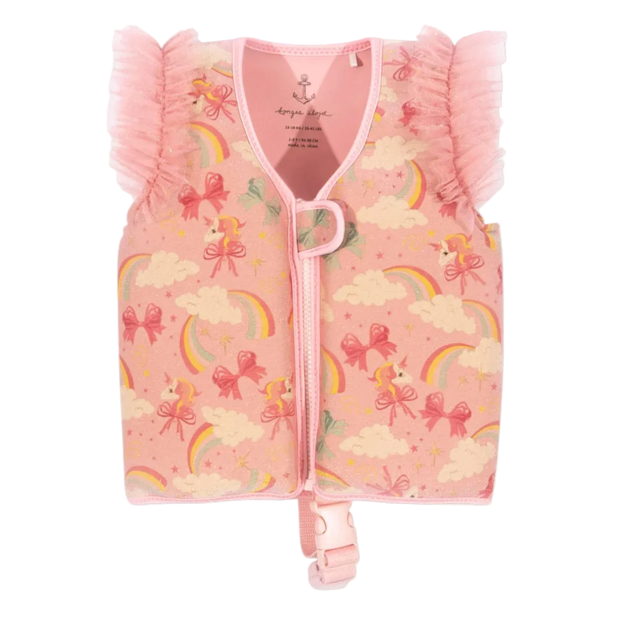 Schwimmweste Amelia Cotton Ballon Konges Sløjd Einhorn Schleife Regenbogen Rosa Mädchen Girl Schwimmen Lernen Sicher Baden Urlaub