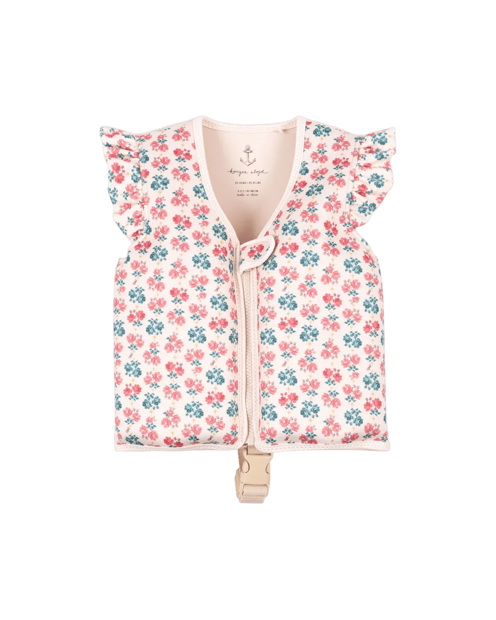 Schwimmweste Avery Schwimmen Baden Schwimmbad Hilfe cotton ballon konges slojd floral mädchen Weste Urlaub Strand Schutz Sicherheit - Schwimmweste Avery - Cotton Ballon | Family Concept Store - lumina rose - 1 – 2 Jahre - 