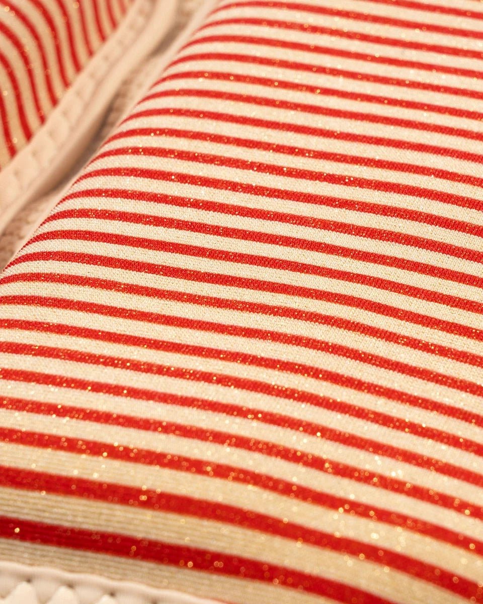 Schwimmweste Glitter Stripe Streifen Glitzer Kirsche Cotton Ballon Konges Sløjd Rot Mädchen Girl Schwimmen Lernen Sicher Baden Urlaub - Schwimmweste Glitter Stripe - Cotton Ballon | Family Concept Store - 1 – 2 Jahre - 