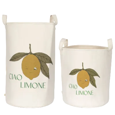 Set Aufbewahrungskörben Cotton Ballon Konges Slojd Verstauen Ordnung Kinderzimmer Zitrone Korb Design Sortieren Ordnen