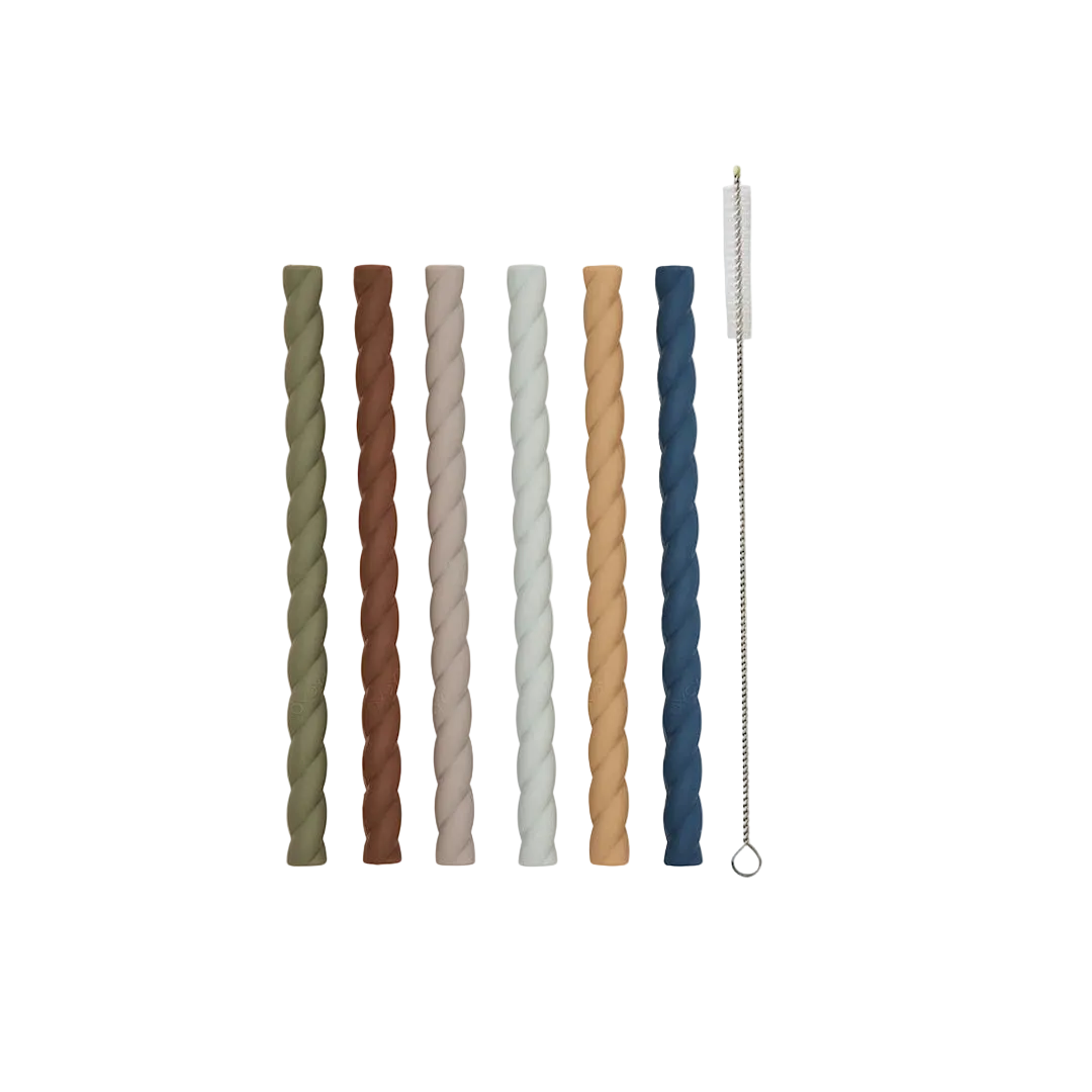 Silikon Trinkhalme Cotton Ballon OYOY Trinken Essen Geschirr Kinder Design Strohhalm
