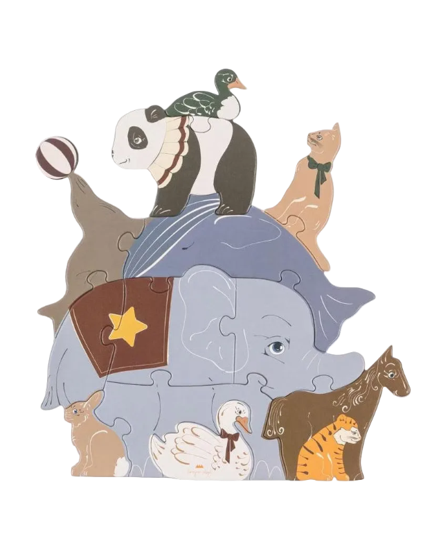 Tier Puzzle Cotton Ballon Konges Sløjd Geschenk Spiel Karton Bilder Design Tiere Brettspiel Zirkus
