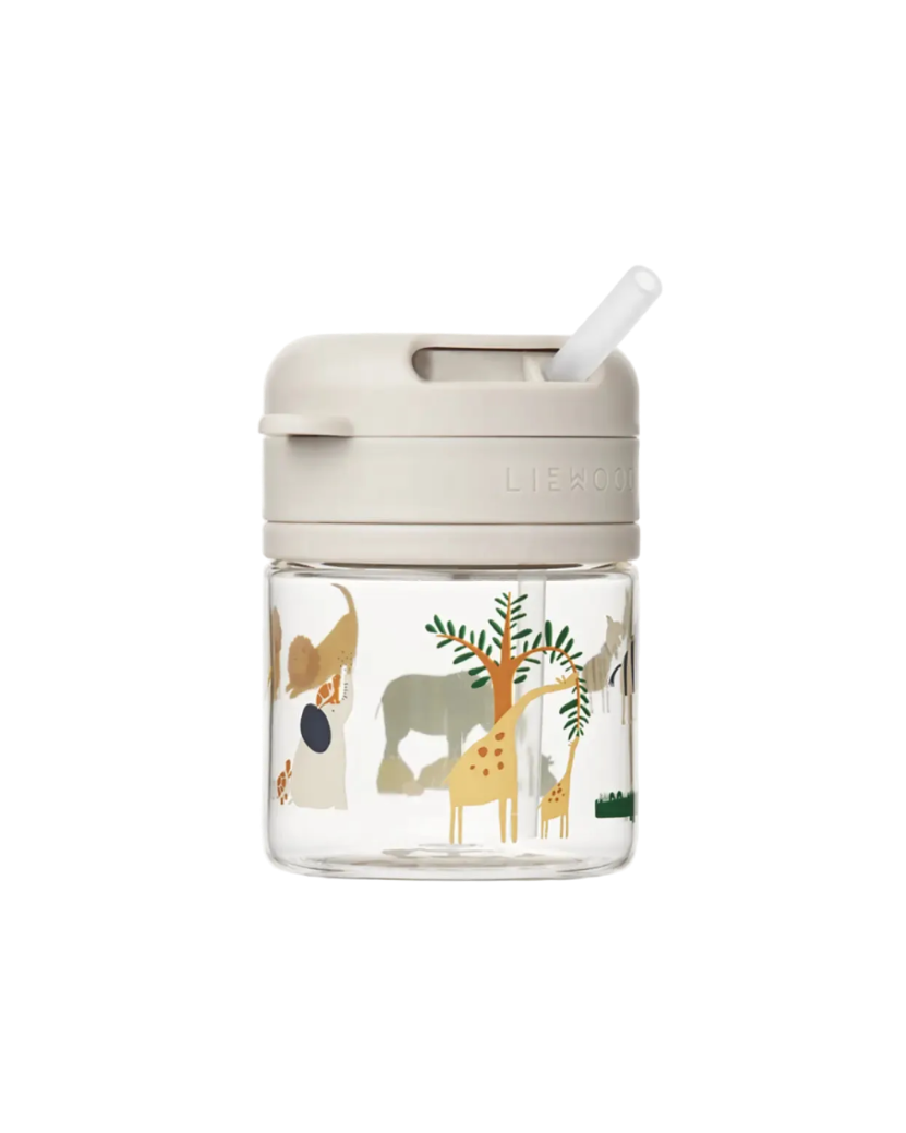 Trinkbecher Pavia Cotton Ballon Trinkhalm  LIEWOOD Trinken Baby Kinder Design Silikon Strohhalm Becher Tasse 