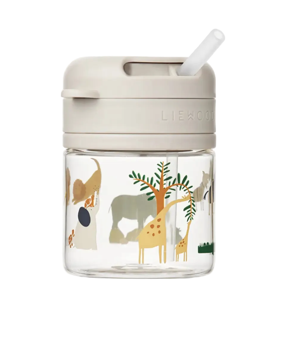 Trinkbecher Pavia Cotton Ballon Trinkhalm  LIEWOOD Trinken Baby Kinder Design Silikon Strohhalm Becher Tasse 