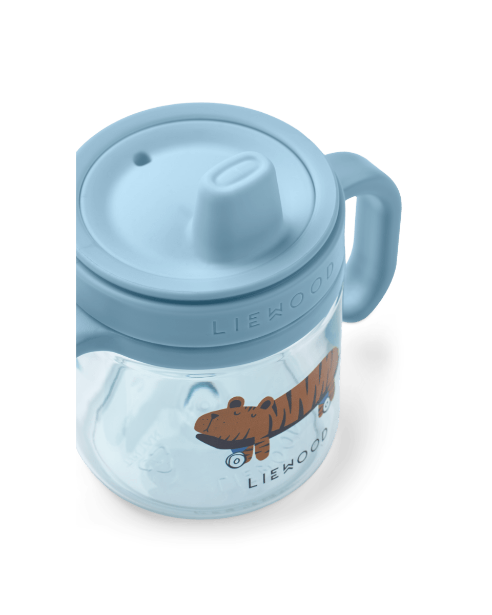 Tritan Trinkbecher Liewood cotton ballon trinken essen lernen becher flasche schnabeltasse schnabelbecher beikost kleinkinder - Trinkbecher Kylo 280 ml - Cotton Ballon | Family Concept Store - fun / beach blue - 