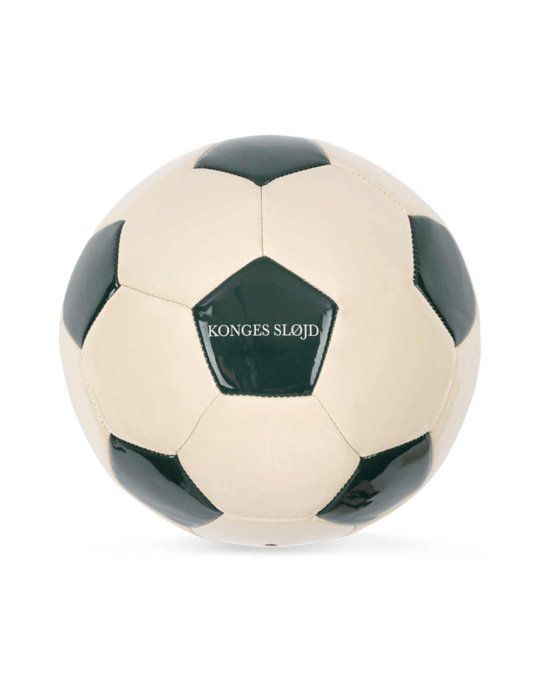 Fussball Set für Kinder die Fußball lieben von Konges Slojd in beige und grün im ikonischem Lemon Design. Spielset aus Fußball, Luftpumpe, Hütchen, Stoppuhr und Pfeife