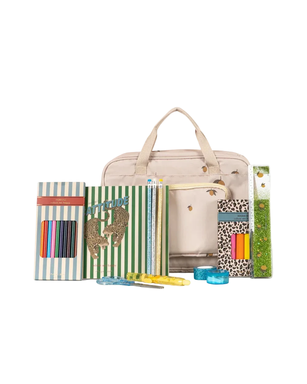 reisetasche malset kunstset bastelset kinder cotton ballon konges slojd urlaub beschäftigung organizer ordnung - Holidays Essentials Bag Reisetasche für Kinder - Cotton Ballon | Family Concept Store - lemon - 