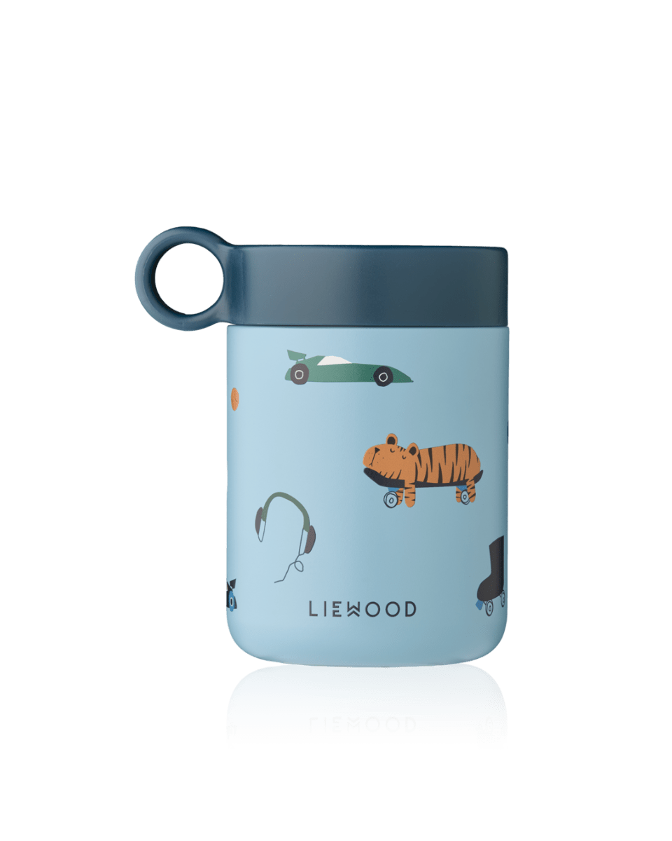 thermobecher essen to go liewood cotton ballon muesli schule unterwegs trinken meal prep kinder kindergarten - Thermobecher Kiani - Cotton Ballon | Family Concept Store - fun / beach blue - 